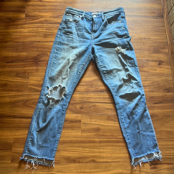 Madewell Denim - Madewell High Rise Slim Boyjean size 26 distressed